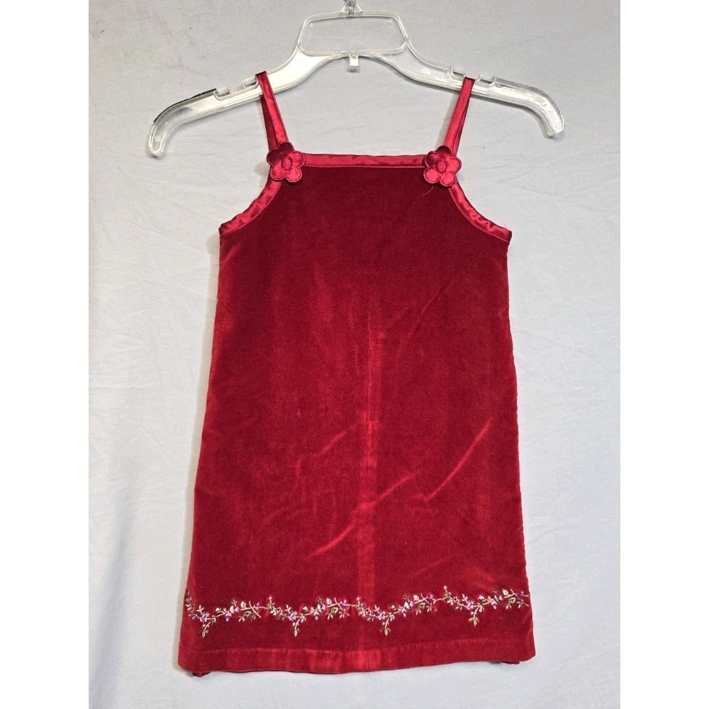 Wonder Kids Girls Red Velvet Dress 5 T Lined